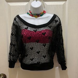 Black See Through Top